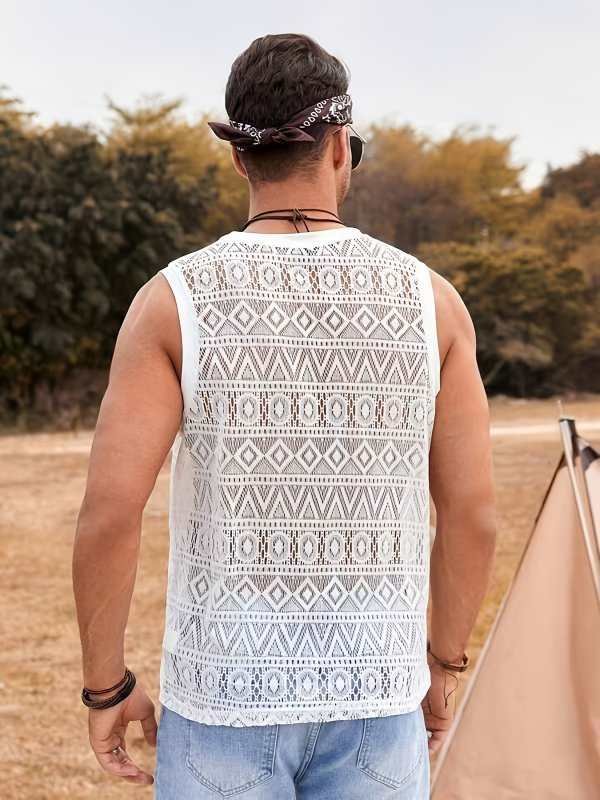 Men's Casual Hollow Sexy Vest Plus Size