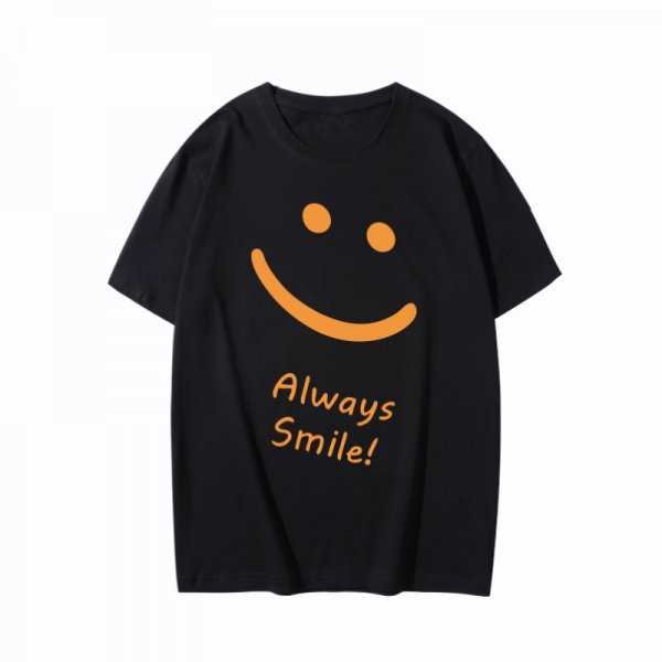 Smiley Sace T-shirt Short Sleeve Women Loose Korean Style